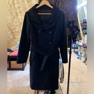 Ann Taylor Black Wool Coat Size M
